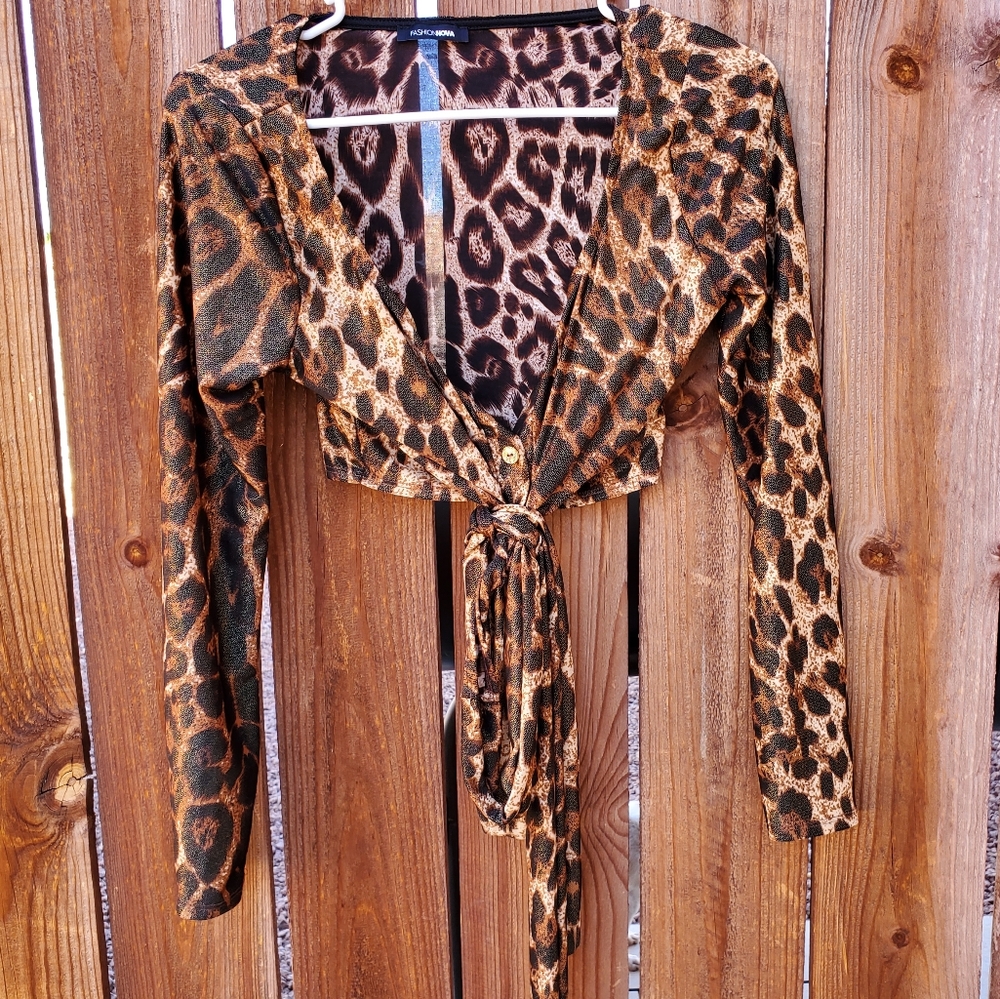 Fashion Nova Cheetah Crop Top